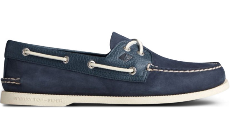 Náutico Auténtico Original Con 2 Ojales Para Hombre Sperry Azul Marino