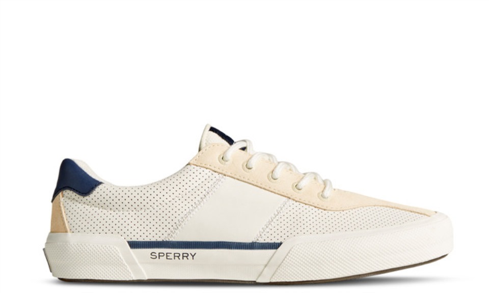 Zapatillas Soletide Racy Para Hombre Sperry Blanco Azul Marino