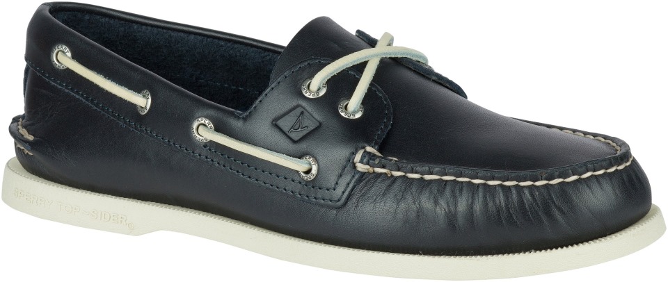 Sperry Náutico Original Auténtico De 2 Ojales Para Hombre Azul Marino