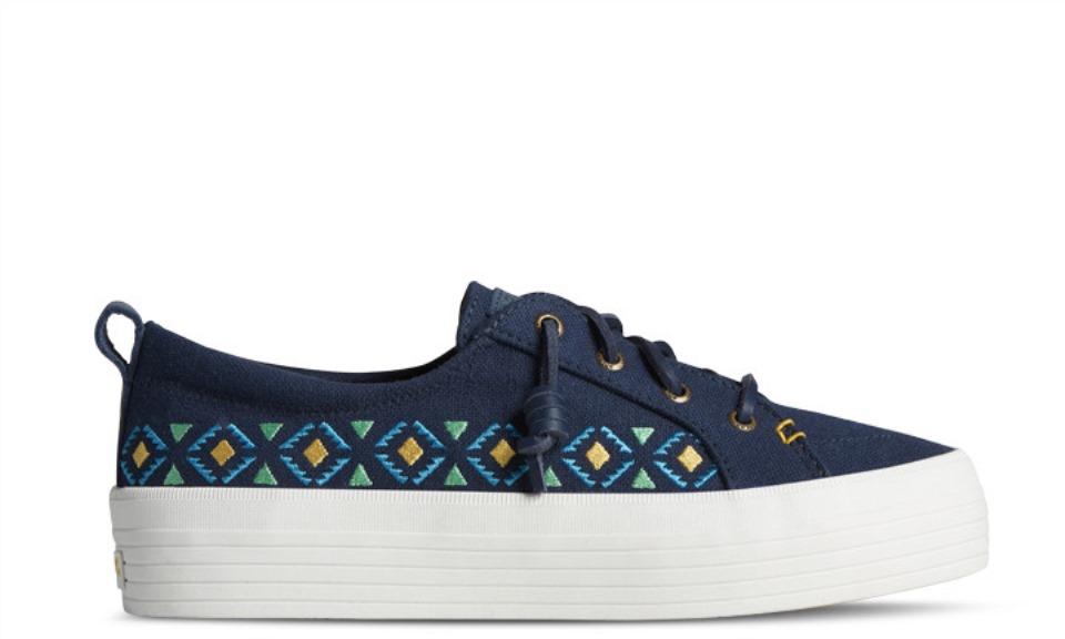 Zapatilla De Deporte Con Plataforma Bordada Crest Vibe Para Mujer Array Sperry